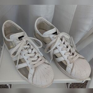 Adidas See Through Superstars 8.5 womens